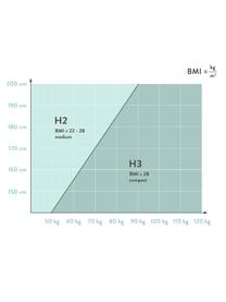 Premium boxspring bed Lacey in lichtgrijs, Matras: 7-zones-pocketverenkern m, Poten: massief gelakt beukenhout, Geweven stof lichtgrijs, 140 x 200 cm