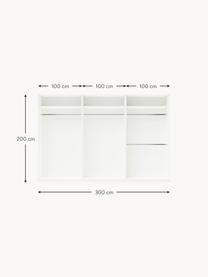 Modularer Drehtürenschrank Simone, 300 cm Breite, mehrere Varianten, Korpus: Spanplatte, melaminbeschi, Holz, Hellbeige, Basic Interior, B 300 x H 200 cm