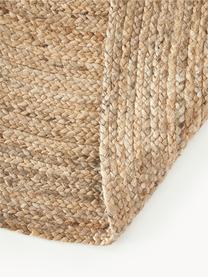 Runder Jute-Teppich Sharmila, handgefertigt, 100 % Jute, Braun, Ø 100 cm (Grösse XS)