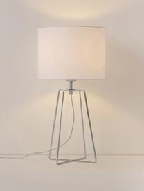 Stolní lampa Karolina, Bílá, odstíny chromu, Ø 25 cm, V 49 cm