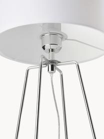 Lampa stołowa Karolina, Biały, odcienie chromu, Ø 25 x W 49 cm