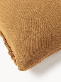 Handgemachte Grobstrick-Kissenhülle Adyna, 100 % Baumwolle, BCI-zertifiziert, Beige, B 30 x L 50 cm