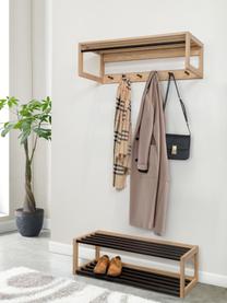 Wandgarderobe Slussen aus Eichenholz, Gestell: Eichenholz, Eichenholz, B 100 x H 30 cm