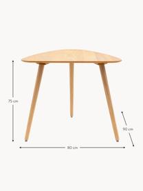 Mesa de comedor de madera de roble Hatfield, 80 x 90 cm, Tablero: chapa de roble, madera de, Patas: tablero de fibra de densi, Madera de roble, An 80 x F 90 cm