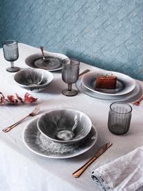 Dinerborden Fusion van keramiek in grijs met kleurverloop, 2 stuks, Keramiek, Grijs, Ø 27 cm