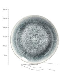 Dinerborden Fusion van keramiek in grijs met kleurverloop, 2 stuks, Keramiek, Grijs, Ø 27 cm