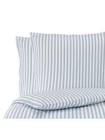 Ropa de cama de percal Yuliya, Azul, blanco, Cama 135/140 cm (200 x 200 cm), 3 pzas.