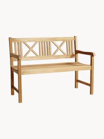 Banc de jardin en bois de teck Rosenborg, Bois de teck, Blanc, larg. 120 x haut. 89 cm