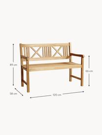 Panchina da giardino in legno di teak Rosenborg, Legno di teak, Legno di teak, Larg. 120 x Alt. 89 cm