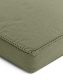 Wysoka poduszka siedzisko na krzesło z bawełny Zoey, Oliwkowy zielony, S 40 x D 40 cm