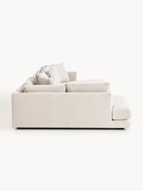 Narożna sofa modułowa Tribeca, Tapicerka: 100% poliester Dzięki tka, Stelaż: drewno bukowe, drewno sos, Nogi: drewno sosnowe Ten produk, Jasnobeżowa tkanina, S 356 x G 192 cm, lewostronna