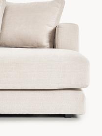 Narożna sofa modułowa Tribeca, Tapicerka: 100% poliester Dzięki tka, Stelaż: drewno bukowe, drewno sos, Nogi: drewno sosnowe Ten produk, Jasnobeżowa tkanina, S 356 x G 192 cm, lewostronna