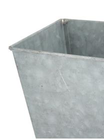 XL Balkon-Übertopf Larissa aus Metall, Metall, verzinkt, Silberfarben, matt, B 40 x H 24 cm