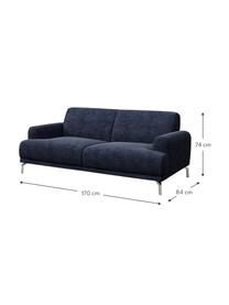 Sofa Puzo z Zero Spot System (2-osobowa), Tapicerka: 100% poliester z Zero Spo, Nogi: metal lakierowany, Niebieski, S 170 x G 84 cm