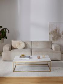 Velký mramorový konferenční stolek Alys, Bílá mramorová, zlatá, Š 120 cm, H 75 cm
