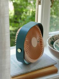 Prenosný stolový ventilátor Fantastic, Plast, Tmavozelená, svetlobéžová, Š 20 x V 20 cm