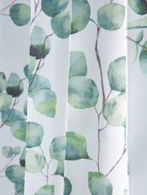 Rideau de douche Ayra, 100 % polyester, Vert, blanc, larg. 180 x long. 200 cm