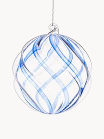 Weihnachtskugeln Blend, 8 Stück, Glas, Transparent, Blau, Ø 10 x H 10 cm