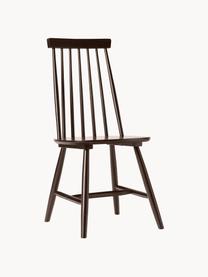 Windsor houten stoelen Milas in donkerbruin, set van 2, Gelakt rubberhout, Rubberhoutkleurig, gelakt, B 52 x D 45 cm