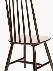 Windsor houten stoelen Milas in donkerbruin, set van 2, Gelakt rubberhout, Rubberhoutkleurig, gelakt, B 52 x D 45 cm