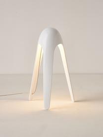 Malá stolová LED lampa Cyborg, Biela, Ø 20 x V 31 cm