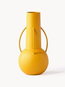 Handgefertigte Deko-Vasen Roman, 4er-Set, Eisen, pulverbeschichtet, Grüntöne, Gelb, Set mit verschiedenen Grössen