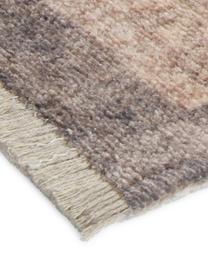 Teppich Maschad Chora im Vintage Style mit Fransen, 80% Baumwolle, 20% Polyester-Chenille, Beige, Taupe, B 200 x L 290 cm (Größe L)