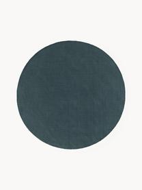 Tapis rond en coton tissé main Lora, Gris-bleu, Ø 120 cm (taille S)