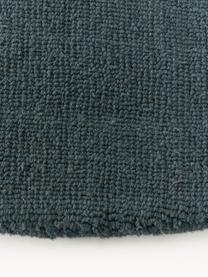 Tapis rond en coton tissé main Lora, Gris-bleu, Ø 120 cm (taille S)