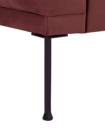 Sofá de terciopelo Fluente (3 plazas), Tapizado: terciopelo (poliéster de , Estructura: madera de pino maciza, Patas: metal con pintura en polv, Terciopelo rojo cobrizo, An 196 x F 85 cm