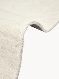 Passatoia in lana fatta a mano Aaron, Retro: 100% cotone Nel caso dei , Bianco crema, Larg. 80 x Lung. 300 cm