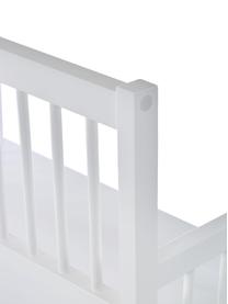 Banc blanc avec rangement Emma, Blanc, beige, larg. 90 x haut. 85 cm