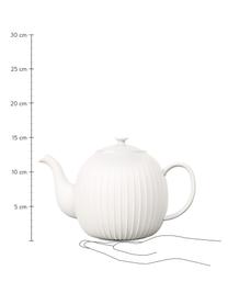 Porcelánová konvice na čaj Fleur, 1 l, Porcelán, Krémově bílá, 1 l