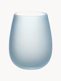 Waterglazen Happy Hour, set van 6, Glas, Blauw- en groentinten, Ø 7 x H 11 cm, 500 ml