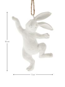 Lapin de Pâques à suspendre Semina, Polyrésine, Blanc, larg. 7 x haut. 10 cm