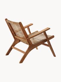 Fauteuil lounge en cannage Grignoon, Bois d'acacia, larg. 68 x prof. 80 cm