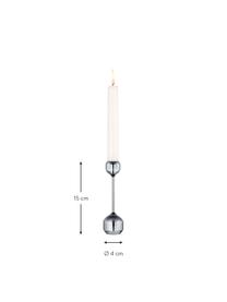 Kerzenhalter Silhouette, Metall, beschichtet, Silberfarben, Ø 4 x H 15 cm