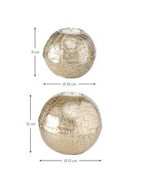 Súprava svietnikov na čajové sviečky Fusine, 2 diely, Odtiene zlatej