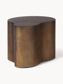 Stolik pomocniczy z metalu Dale, Metal, Odcienie mosiądzu z antycznym wykończeniem, S 40 x W 50 cm