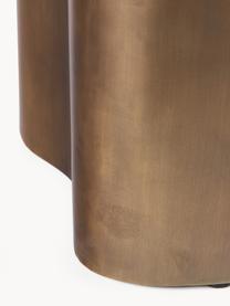 Metalen bijzettafel Dale in organische vorm, Metaal, Messingkleurig met antieke afwerking, B 40 x H 50 cm
