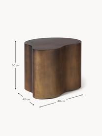 Stolik pomocniczy z metalu Dale, Metal, Odcienie mosiądzu z antycznym wykończeniem, S 40 x W 50 cm