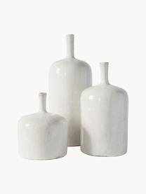 Vases bouteilles Vormark, 3 élém., Céramique, Blanc, Lot de différentes tailles