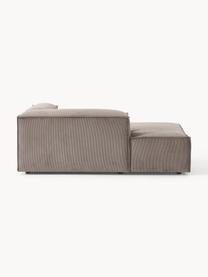 Chaise longue hoekmodule Lennon van corduroy, Bekleding: corduroy (92% polyester, , Frame: massief grenenhout, multi, Poten: kunststof Dit product is , Corduroy taupe, B 119 x D 180 cm, hoekdeel rechts