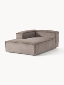 Ottomane-Eckmodul Lennon aus Cord, Bezug: Cord (92 % Polyester, 8 %, Gestell: Massives Kiefernholz, Spe, Cord Taupe, B 119 x T 180 cm, Eckteil links