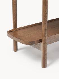 Holz-Regal Libby, Füße: Massives Eichenholz, lack, Dunkles Holz, B 91 x H 148 cm