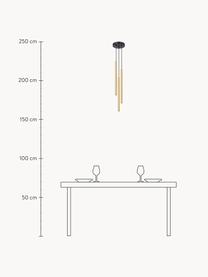 Malé závěsné svítidlo Fideus, Lesklá zlatá, Ø 20 cm, V 90 cm