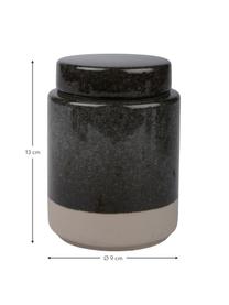 Pojemnik do przechowywania Grego, Ceramika, Ciemny szary, beżowy, Ø 9 x W 13 cm