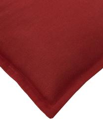 Housse de coussin en coton rouge foncé Mads, 100 % coton, Pourpre, larg. 40 x long. 40 cm