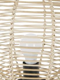 Tischlampe Wasa aus Rattan, Lampenschirm: Rattan, Beige, Schwarz, Ø 26 x H 38 cm