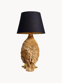 Lampada da tavolo grande di design Duck, Paralume: cotone, Dorato, nero, Larg. 31 x Alt. 58 cm